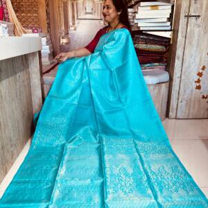 Cyan Blue Saree